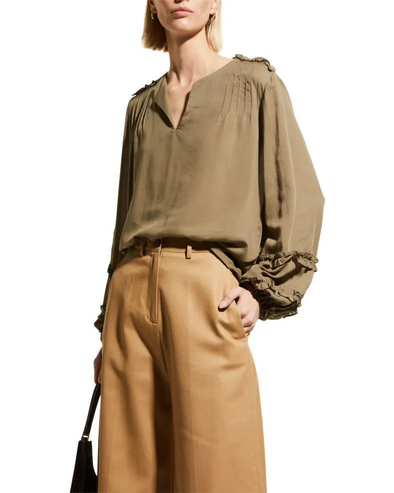Rosario Cotton Voile Blouse - Black | Ovate